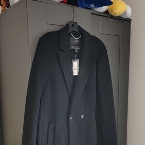 J. Crew Women's black wool coat.